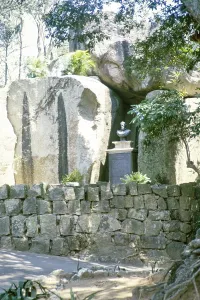 Monument bust to Luis Vaz de Camoes died 1580