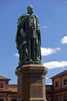 Monument to Emperor Wilhelm I by Fritz Gerth with pedestal made of Swedish red granite