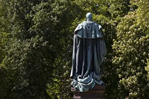 Monument to Kaiser Wilhelm I from behind by Fritz Gerth in the spa gardens of Bad Homburg vor der Hohe