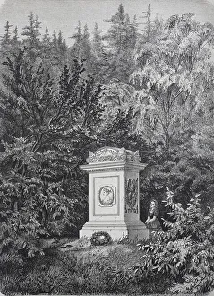 The Monument to Queen Louise in the Palace Garden at Hildburghausen in 1880
