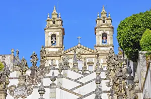 Monumental baroque stairway leading Bom Jesus do Monte church