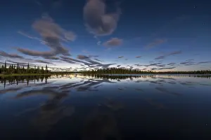 Moonlit night, Sjaunja Nature Reserve