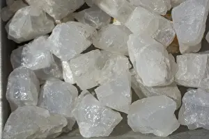Moonstone (adular) gem stone as natural mineral rock specimen