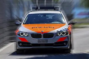 Mop-up picture police car, Switzerland