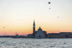 Morgenrot vor Sonnenaufgang, Basilika San Giorgio Maggiore