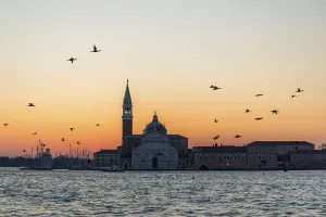Morgenrot vor Sonnenaufgang, Basilika San Giorgio Maggiore