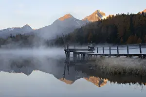 Morning atmosphere at Lake Staz near St