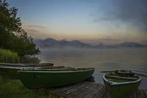 Morning atmosphere at full moon