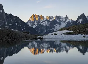 Morning atmosphere, mountain landscape at sunrise