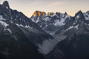 Morning atmosphere, mountain landscape at sunrise