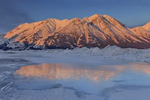 Morning light, clouds, mountains