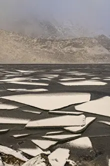 Morning light on a frozen lake
