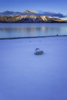 Morning light, sunrise, mountain lake