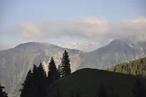 Morning, mountains, mountain, Switzerland