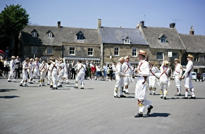 Morris dancers, Stow on the Wold, Gloucestershire, England in 1963