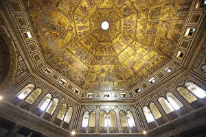 The mosaic ceiling in the baptistry of St