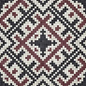 Mosaic tiles background, seamless vector pattern