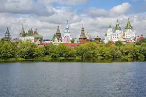 Moscow, Russia - August 16, 2020: The complex of buildings of the Kremlin in Izmailovo