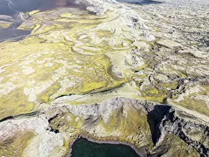 Moss-covered Laki crater or Lakagigar