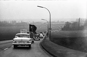 In a motorcade, here in 1968 in Dortmund-Oespel
