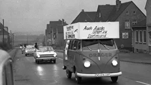 In a motorcade, here in 1968 in Dortmund-Oespel