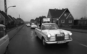 In a motorcade, here in 1968 in Dortmund-Oespel