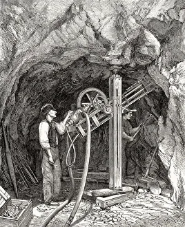 Motorhammerbohrer des Schweizer Ingenieurs Leschot