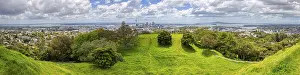 Mount Eden, crater, panorama, Auckland