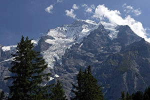 Mount Jungfrau (4158 m), part of the Eiger-Moench-Jungfrau triumvirate