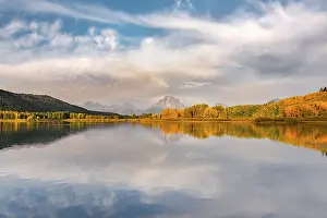 Mount Moran reflected in Snake River