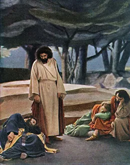 Mount of Olives, colour post card from a Uvatypie template