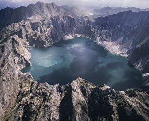 Category Mountain Landscapes Prints: Mount Pinatubo, crater lake, lahar fields