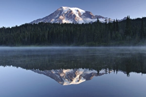 Mount Rainier reflected in a lake