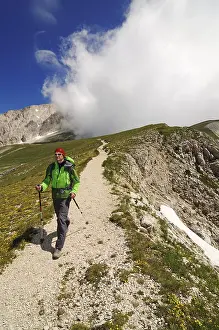 Mountain climber on Corno Grande
