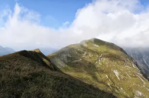 Mountain top in clouds, Bavaria, Germany