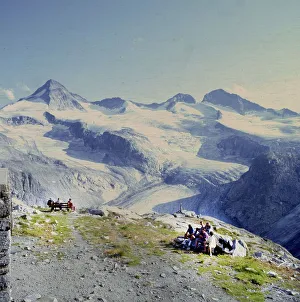 Mountain hikers in the Allgaeu