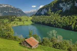 Mountain lake Seeli, Canton Uri