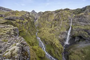Mountain landscape with canyon