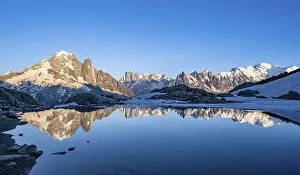 Mountain landscape in the evening light
