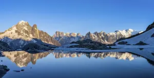Mountain landscape in the evening light