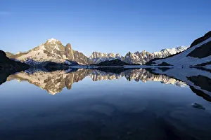 Mountain landscape in the evening light