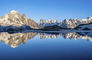 Mountain landscape in the evening light
