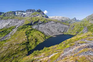 Mountain landscape, lake Tridalsvatnet