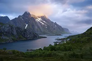 Mountain landscape on the Lofoten Islands