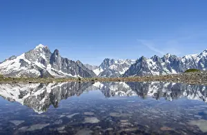 Mountain landscape, reflection in a small mountain lake