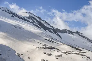 Mountain landscape with rock and glacier