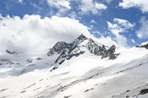 Mountain landscape of rock and ice