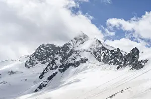 Mountain landscape of rock and ice