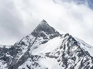 Mountain landscape of rock and ice