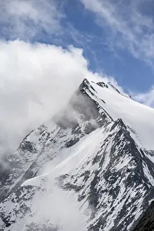 Mountain landscape of rock and ice